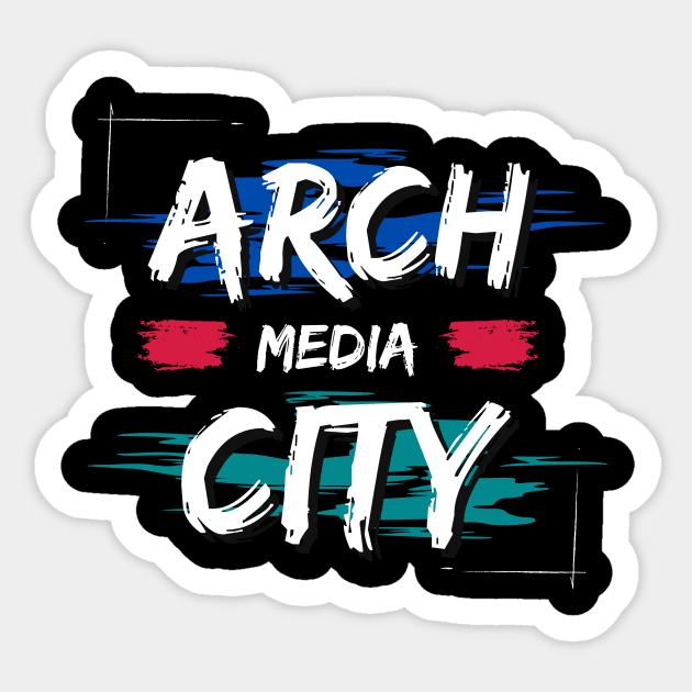 Arch City Media Brush 2 Sticker by Arch City Tees